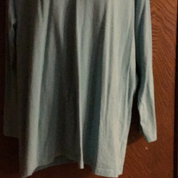 Roaman’s  1X 100% cotton long sleeves blue shirt - Picture 2 of 3